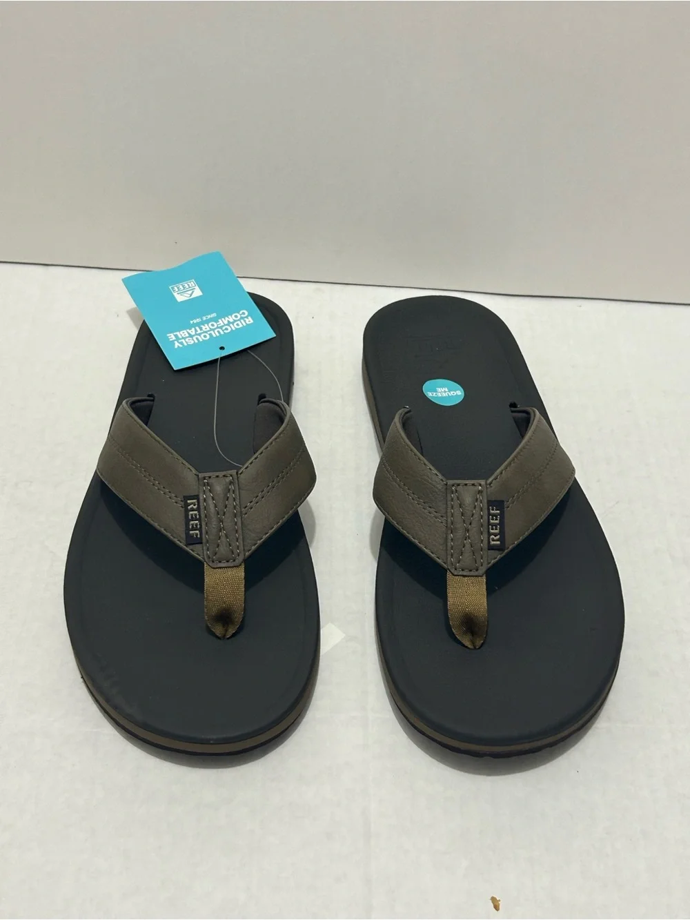 REEF JOURNEYER men's flip flop sandals Brown Olive, Size 10
